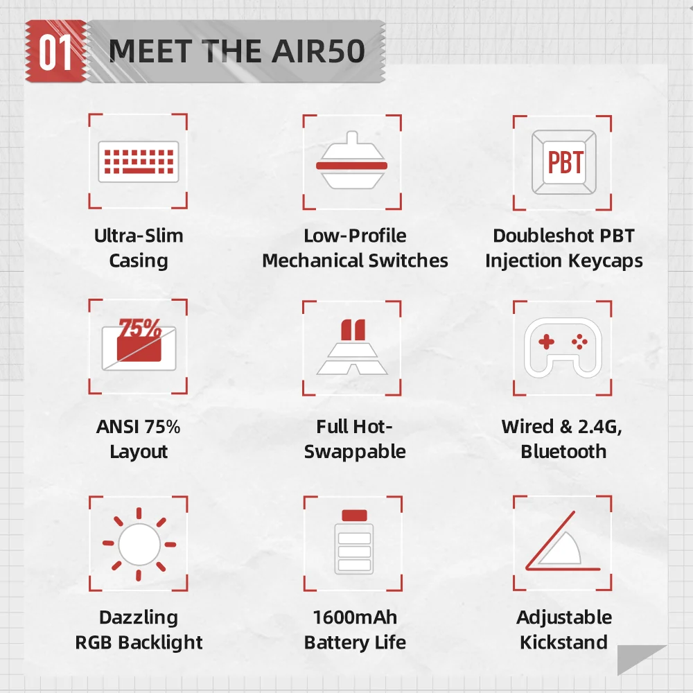 Air50 Low-profile Mechanical Keyboard - Image 9