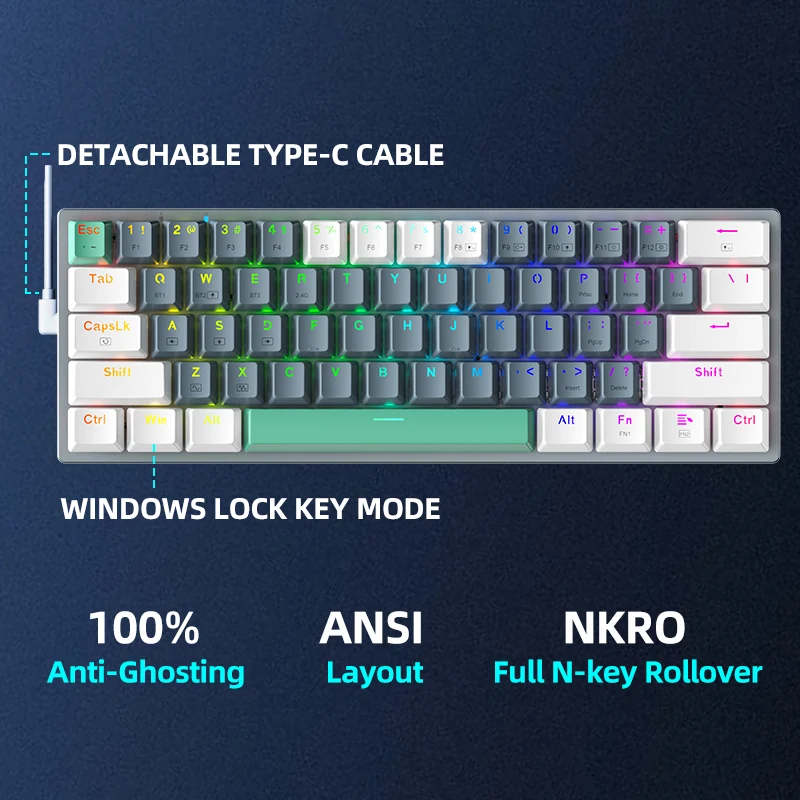K500-B61W Wireless Mechanical Keyboard - Image 4