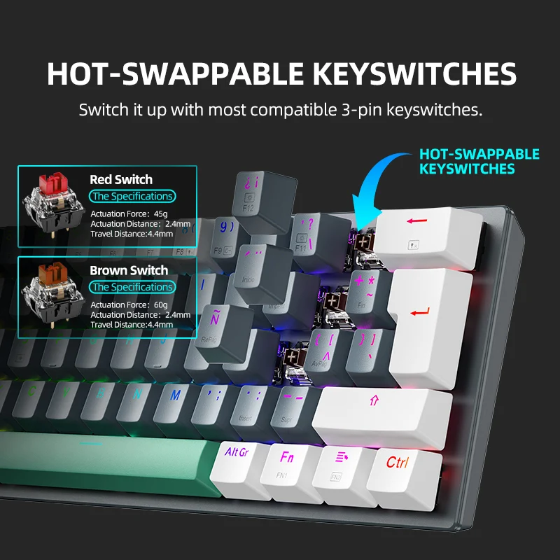K500-B61W Wireless Mechanical Keyboard - Image 5