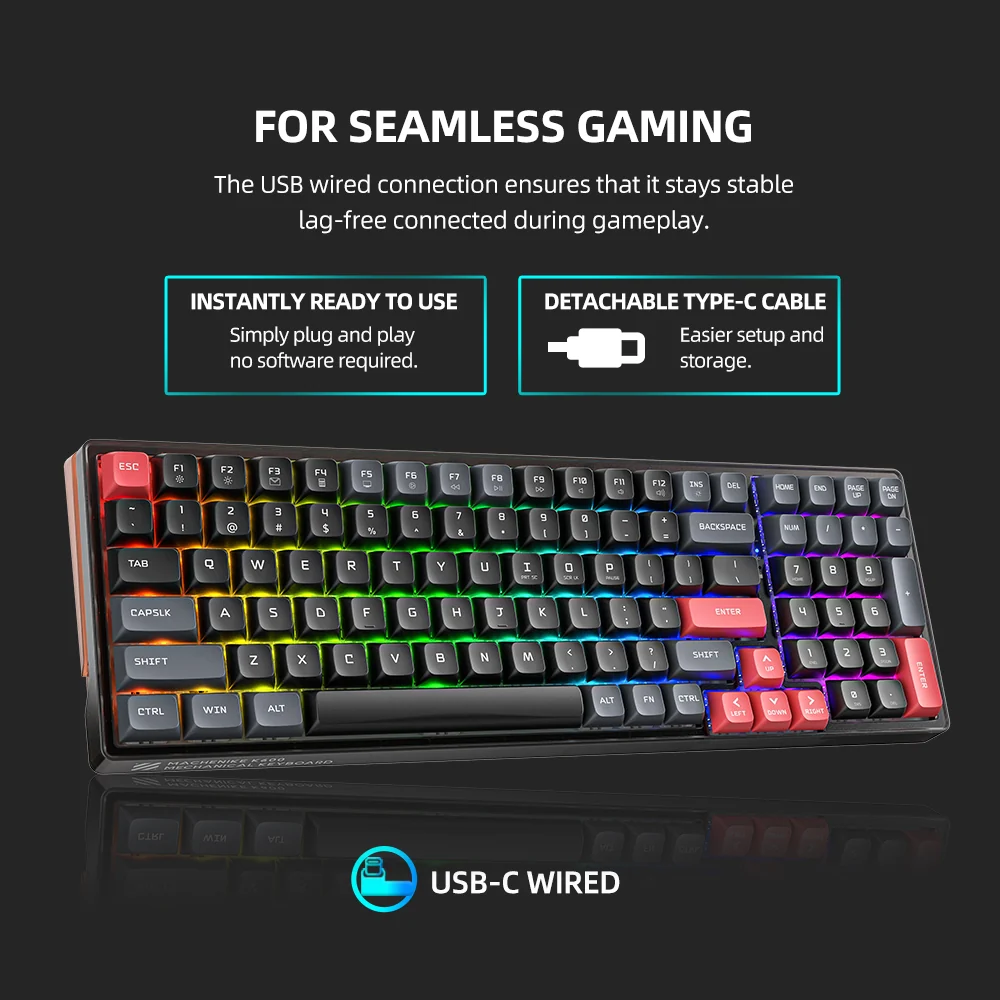 K600 Lite-B100  Wired Mechanical Keyboard - Image 2
