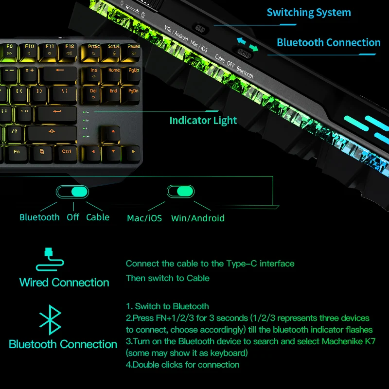 K7 Dual-Mode Mechanical Keyboard - Image 5