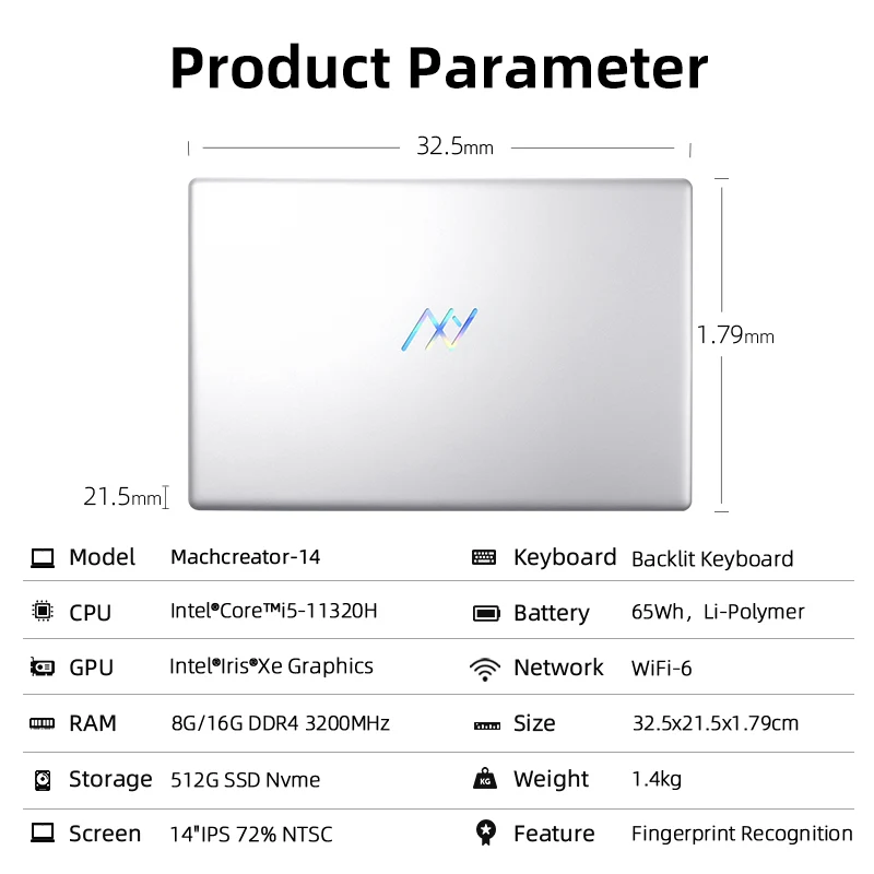Machcreator-14 Gen 11 Intel (14”) Laptop - Image 8